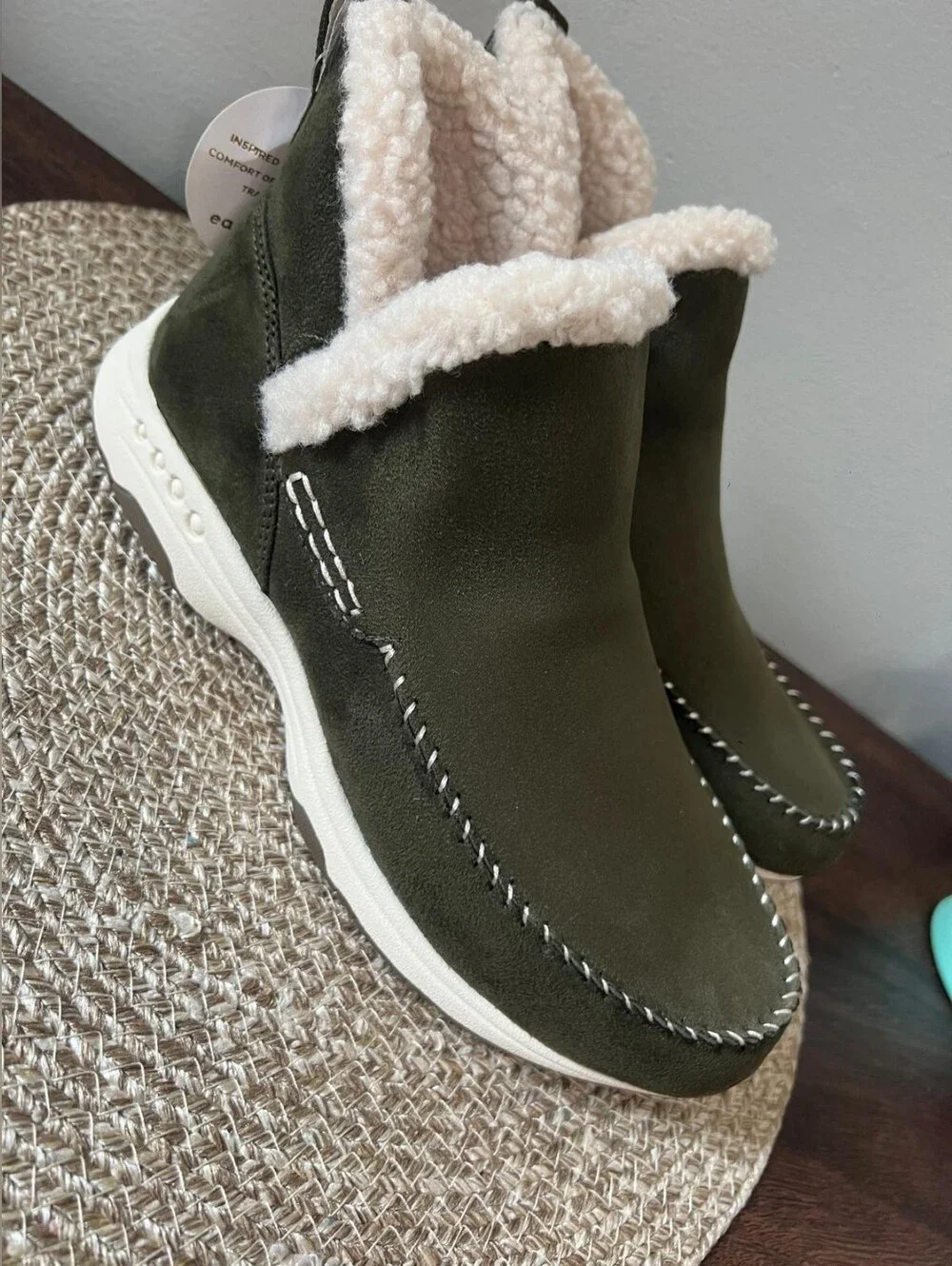 Women's Easy Spirit Tuva Ankle Boots, Size 8 US, Green, New with Tags